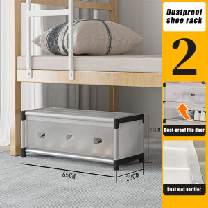 HALOO Multi-Layer Shoe Cabinet with Cover - 2/4/5/6/7 Tier Dustproof Stackable Shoe Rack Organizer Space-Saving Storage