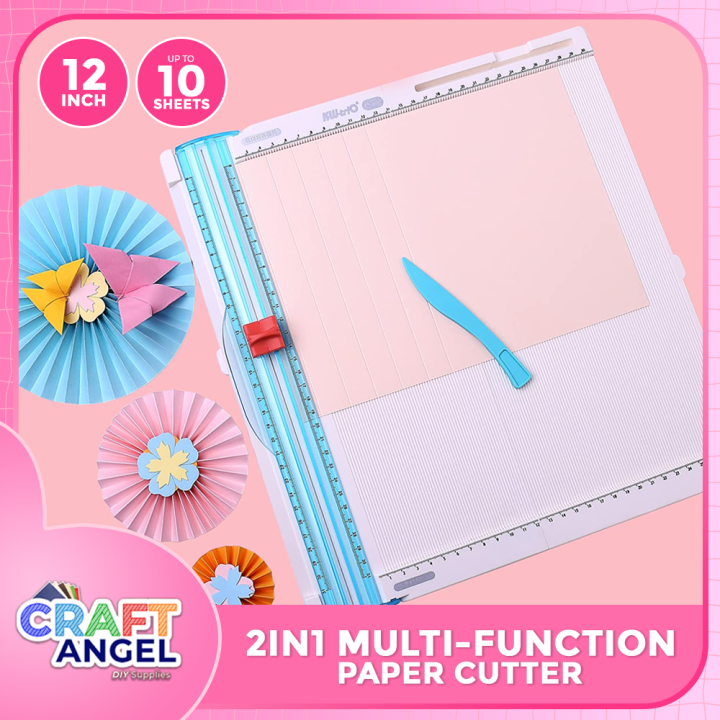 2-in-1 Portable Paper Cutter & Trimmer–Scoring Board for Crafting 12 ...