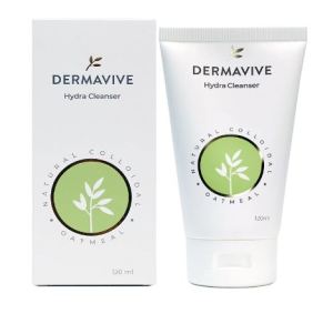 Dermavive Hydra Cleanser - Non-Irritating Facial and Skin Cleanser pH Balanced Softens and Hydrates Sensitive Skin 120ml (Pack of 1)