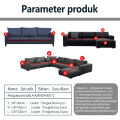 Sarung Sofa Tamu 3 Tempat Duduk Set 1/2/3 Seater Sarung Sofa Cover Sofa Elastic 1 2 3 Seater Couch Cover Pattern/Anti-Selip L shape sofa anti-debu alas Kursi Sopa Tamu Gratis Sarung Bantal dan Stickfoam. 