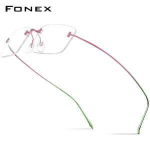FONEX B Gọng kính Titan nam thiết kế thương hiệu Gọng kính mắt không vành ít chất lượng cao siêu nhẹ Nhật Bản tùy chỉnh kính mắt cho mắt 85871