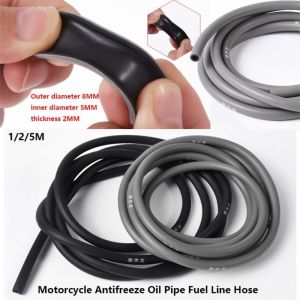 CHUN053634 1Pair 1/2/5M Motorcycle Antifreeze Oil Pipe NBR 5mm ID 8mm OD Black Fuel Line Hose  Engine Pipe Motorcycle Accessories
