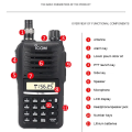 Icom Radio original japan V86 Portable Two Way Radio Walkie Talkie Long Range 15KM VHF 7 Watts Outdoor/Marine/Hotel/Mountain Area Clear Audio Handheld 207 Channels Waterproof/dustproof/shockproof IP54. 