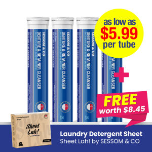 SESSOM & CO Denture and Retainer Cleanser 120 tablets