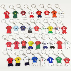 ED Ronaldo Football Keychain Mbappe Messi Football Star Keyring Sports Neymar Football Fans