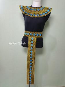 Aksesoris renda bordir kostum tari karnaval cleopatra 2