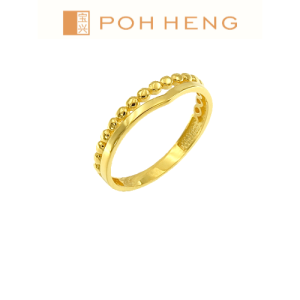 Poh Heng Jewellery 22K Beaded Ring in Yellow Gold [Price By Weight]