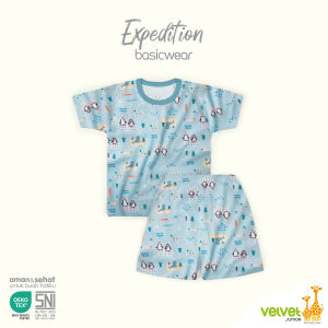 Velvet Junior Baju Bayi Set Pendek Celana Pendek Newborn Anak 4 tahun perempuan laki-laki