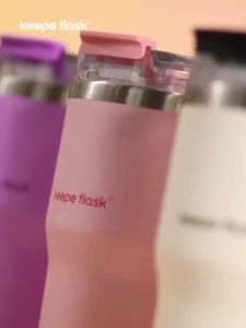 Keepe Flask Premium Ceramic Liner Tumbler Vacuum Insulated Hot and Cold Coffee Tumbler with Handle