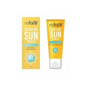 Nuface nu face cover me sun shield sunscreen wajah tekstur watery mudah meresap
