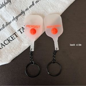 NAELIN Dopamine Pickleball Paddle Keychain Detachable with Buckle Pickleball Key Ring Creative Pickleball Racket Pendant Bag Accessories