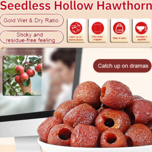 Hollow Hawthorn Pitted Seedless Hollow Hawthorn Sweet And Sour Appetizing Snack Individually Packed 去核山楂蜜饯水果