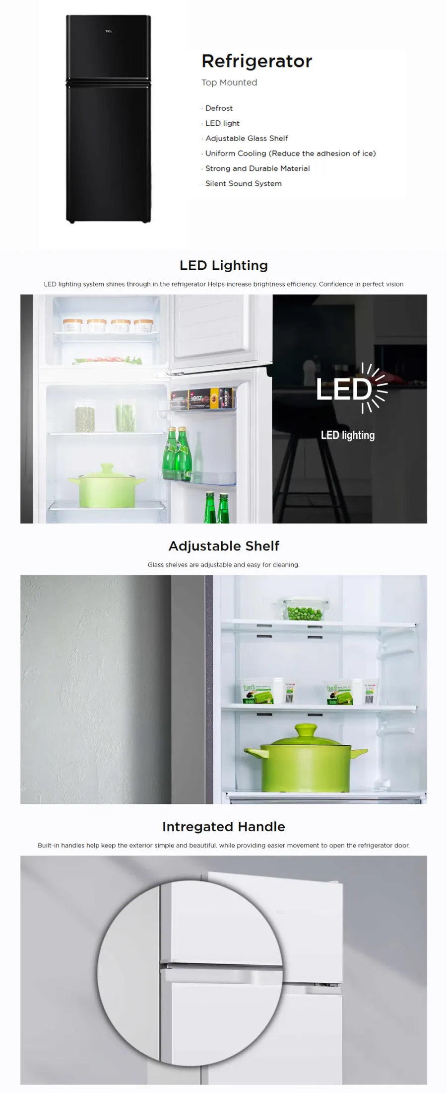 TCL 165L 2-Door Mini Refrigerator TR‑NT185AB