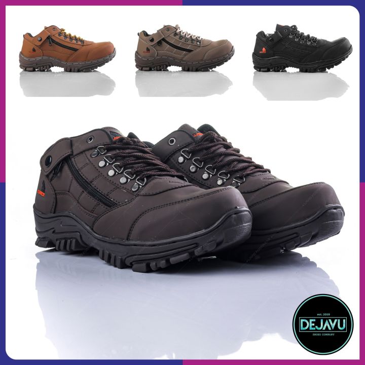 Sepatu Septi Pendek Pria Keren Cladico Lion Low [Hitam Coklat Cream