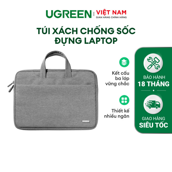 Túi xách chống sốc đựng laptop UGREEN LP437 | Kết cấu ba lớp vững chắc | Thiết kế nhiều ngăn | 20448 50337 30325
