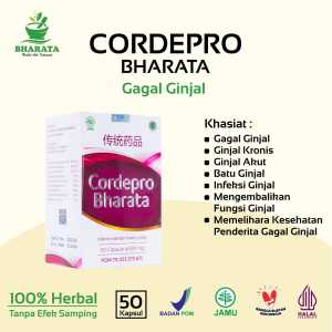 Cordepro Bharata Obat Herbal Gagal Ginjal - Obat Batu Ginjal Kencing Batu Original 100% Ampuh BPOM