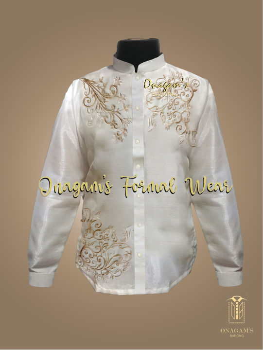 NEW Cream embroidery Barong Tagalog from Lumban Laguna | Lazada PH