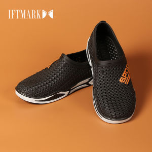 IFTMARK รองเท้าแตะ กีฬาผู้ชาย ที่ฝนตกรองเท้าสำหรับผู้ชายฤดูร้อน รองเท้าแตะกันน้ำสำหรับผู้ชายรองเท้าสายหนังชายบนชายหาด รองเท้าแบบสวม สวมใส่ง่าย สบายเท้า ทรงสวย