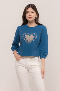 RIMINI - Atasan Remaja Kaos Casual Lengan Panjang Jumbo - Vallina Love Long Sleeves Top CC30493