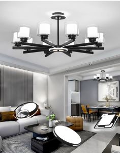 Đèn chùm pha lê kích thước lớn cao câp ánh sáng đổi 3 màu sang trọng đèn chiếu sáng đèn trang trí cho phòng khách phòng bếp khách sạn - Bảo hành 10 năm