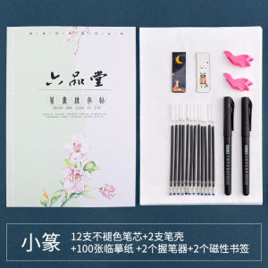 Seal Script Hard Pen Copybook Calligraphy Getting Started Beginner Practice Copybook Chinese Featured Poems Technique Tutorial隶书钢笔字帖篆书小篆硬笔书法练字帖本古诗词草书练字神器女生字体漂亮成年写字帖贴成人男生霸气入门初学者