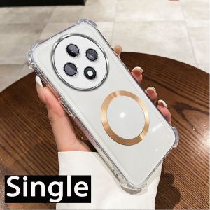 Case for oppo Reno12 F 5g Reno 12F reno 13F 5g 2024 phone casing Soft shell silicone shock absorber cover transparent shell shiny magnetic suction ring with rope SJSKJSQ01