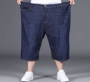 plus size Denim Jenes short pants  Non statutable  kain Tabal ready stock plus (size 40--48)