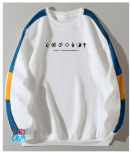 Sweater Jumbo Unity In Diversity Crewneck Muslim Basic Sweatshirt  Oversize