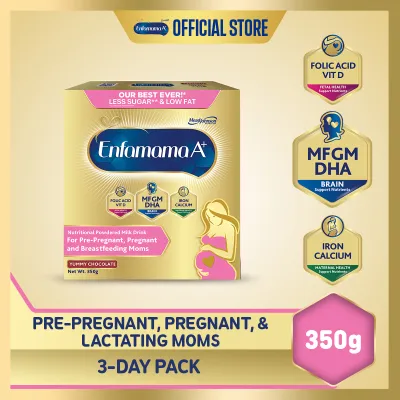 Enfamama A+ Powdered Milk Drink for Pre-Pregnant Pregnant & Breastfeeding Moms (Chocolate) 350g