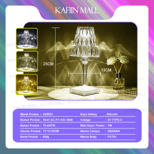 Lampu Meja Lampu Berlian Lampu Kristal Lampu Samping Tempat Tidur Dekoratif Night Light LED DC AC RGB