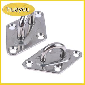 huayou 1pc M5 M6 M8 M10 304Stainless Steel Ceiling Wall Mount Hook Heavy Duty Anchor Eye Plate For Boat Yoga Swing Hammocks