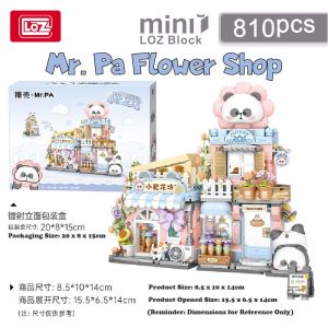 LOZ IDEAS Street View Block 7201-02 Mr Pua Flower Takoyaki Shop Gift Decoration Building Block Brick Toy *READY STOCK*