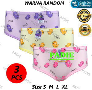 PADIe - 3 PCS Celana Dalam / CD Anak Cewek Perempuan Motif CHICK LILY Size S M L XL