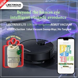 [ 𝖭𝖤𝖶 𝖨𝖭 | SMART AI DRAW MAP  ] Liectroux L7S LASER Navigation 6500PA SUCTION Robot Vacuum Cleaner DRAW MAP Wet and Dry Mop Same Time Multi-Floor Maps App No-go Zone