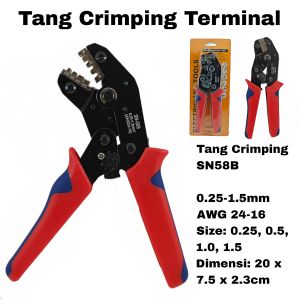 Tang Crimping Press Skun Terminal Kabel SN58B Krimping 0.25-1.5mm