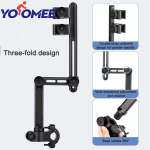 Yoomee 1 PCS Umbrella Stand Retractable Push Cart Umbrella Holder Easy to Install Multifunction Umbrella Mount Stand for Bike