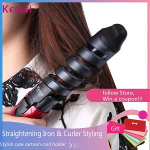 Kemei Electric Automatic Hair Curler Professional Ceramic Spiral Curling Iron Wand Curl Styler Styling Tools Hair Modeler EU