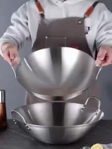 Connox {BUY1 TAKE6} Stainless Steel Cookware Wok Pan 30 32 34 36cm Induction Cooking Wok Big Size
