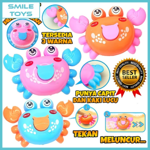 Smile - Mainan Anak Kepiting Happy Crab Di Tekan Bisa Berjalan - Mainan Anak Kepiting Lucu Berjalan