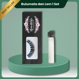 Bulu Mata Palsu 3D dan Lem 1 Set | Pendek dan Tebal | New G10s 3D