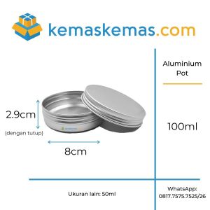 Pot Jar Alumunium / Pot Pomade / Pot Jar lulur