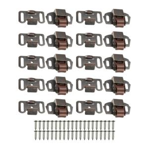 10Pcs Cabinet Door Roller Snap Lock Switches Clip Home Wardrobe Door Buckle Flat Bottom Low Leg Door Clip Easy to Install