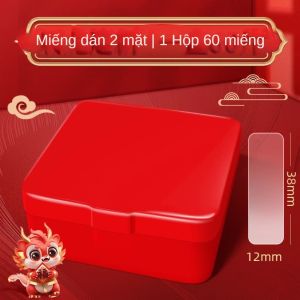 Hộp 60 Miếng Dán 2 Mặt Trong Suốt Siêu Dính Treo Đồ Cố Định Đồ Đa Năng Tiện Lợi