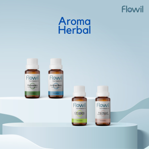 Paket Herbal Flowil Pure Essential Oil 10ml isi 4