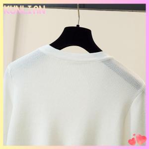 [KUNLIAN] Women Shrugs Solid Elegant Breathable Leisure Cardigans Korean Style All-match Shawl Tops