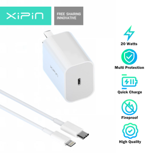 XiPin CX-34T PD 20W Smart Quick Charging Kit Type-C Adapter with Type-C to Lightning Cable