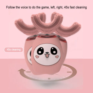 3 Speed Children Electric Toothbrush U Shape Automatic Cartoon Waterproof For 2-15 Years old Kids