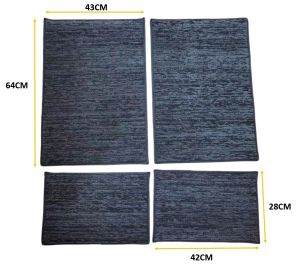 2024 NEW PRODUCT 4PCS UNIVERSAL CAR CARPET CARMAT 43CMX64CM / 42CMX28CM CARPET YANG TIDAK BOLEH KOYAK