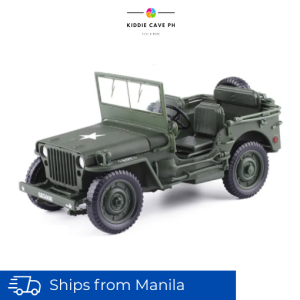Willys Military Jeep Die-Cast 1/18 1:18 Scale Pullback Alloy Car Vehicle Model Diecast Alloy Car Collection