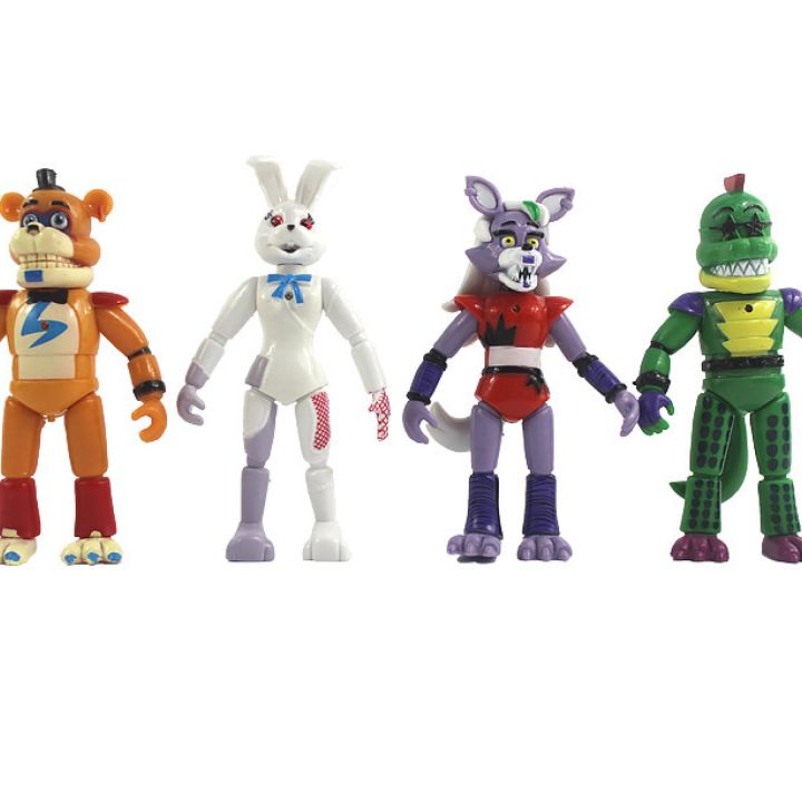 8ชิ้น/เซ็ต5.5นิ้ว Five Nights ที่ Freddy 'S Security Breach ตุ๊กตาขยับแขนขาได้ FNAF Bonnie Foxy หมีเฟร็ดดี้ Fazbear หุ่นจำลองทำจากพีวีซีโมเดลตุ๊กตาของเล่นสำหรับเด็กวันเกิดของขวัญเด็กไม่มีกล่อง